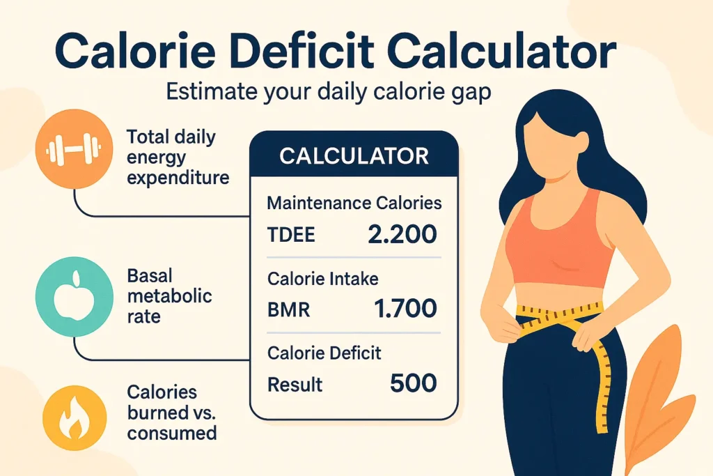 Calorie Deficit Calculator - Estimate your daily calorie gap