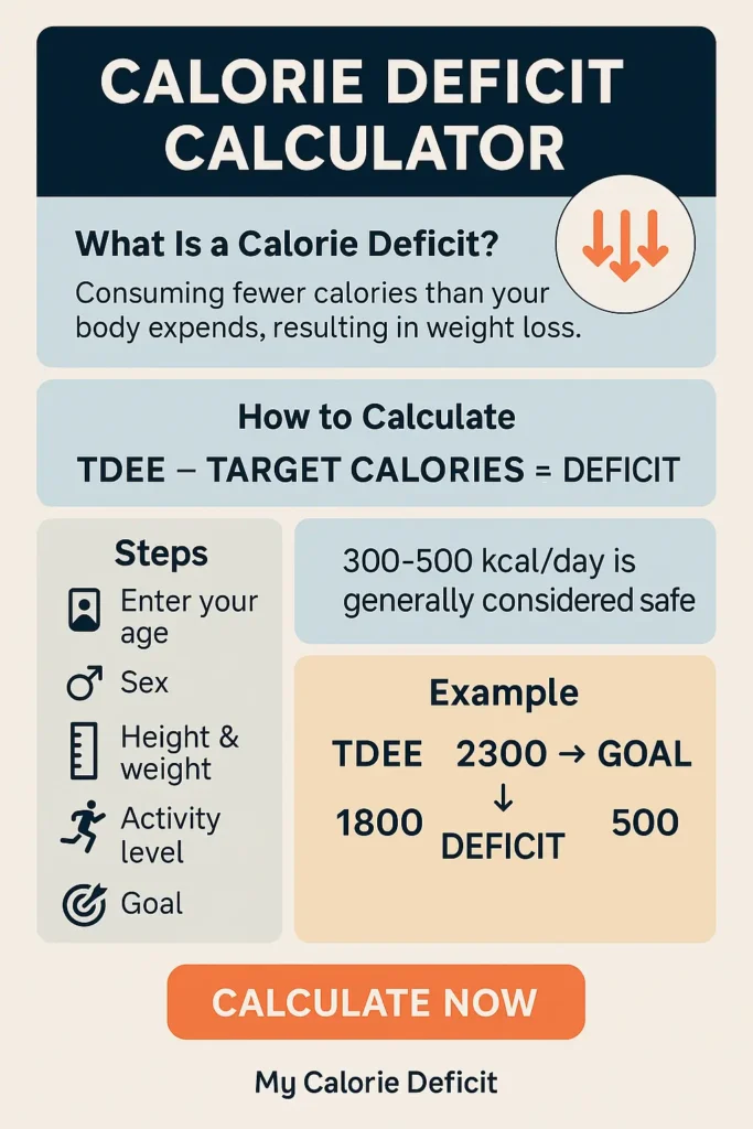 what is a calorie deficit - how to calculate it