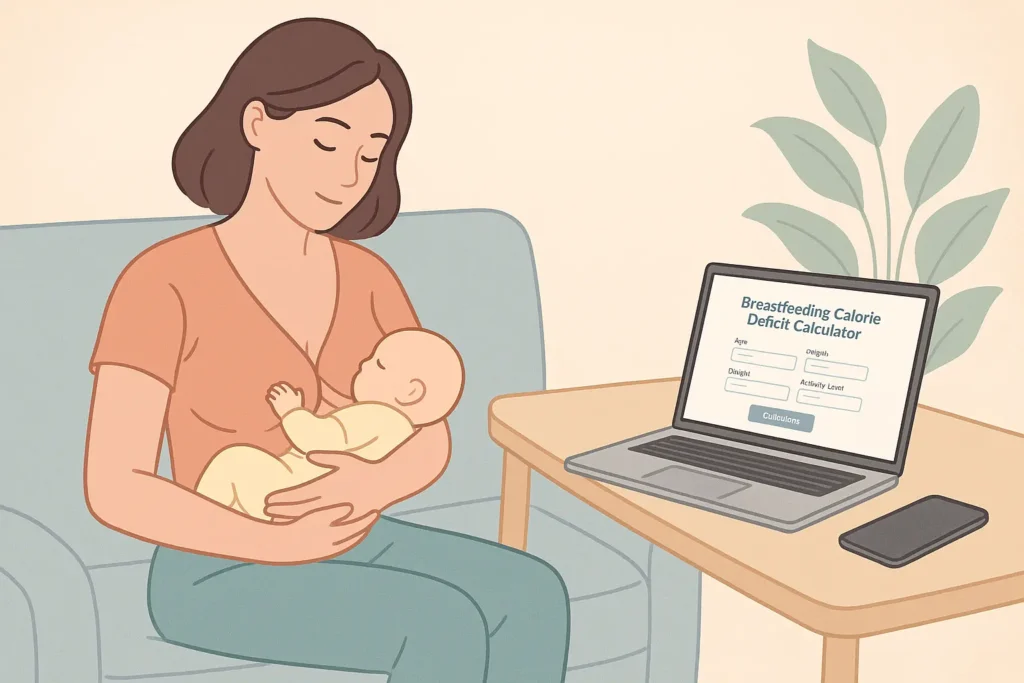 breastfeeding calorie deficit calculator featured